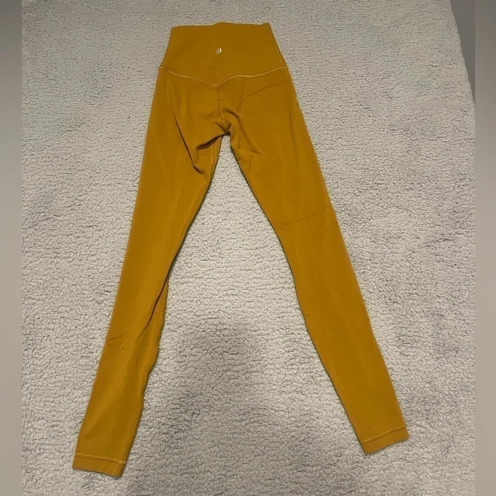 Lululemon Women Align HR Pant 28” Nulu LW5CZ4S GLSC Gold Spice Size 0